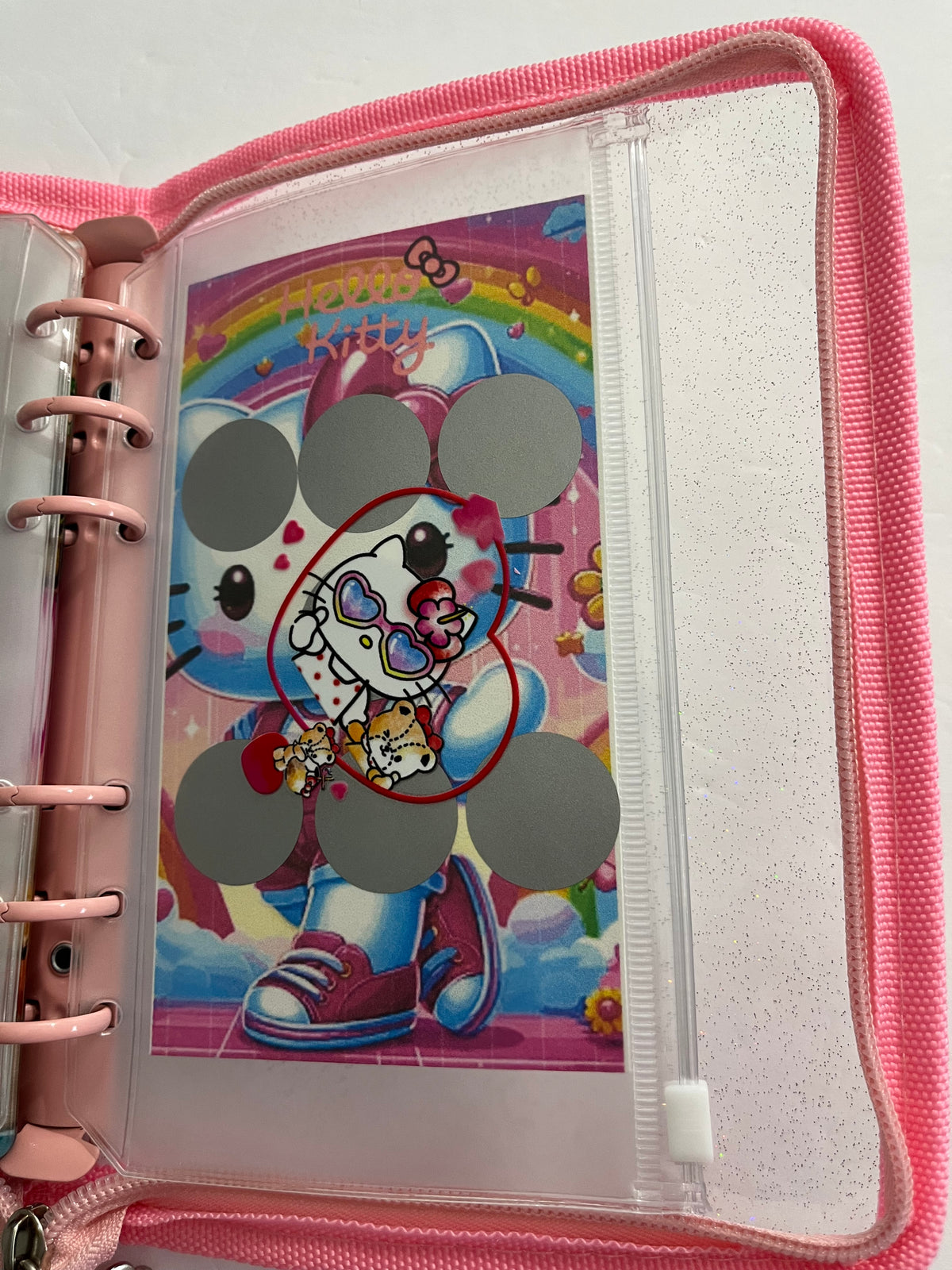 Hello Kitty A6 size mystery savings challenge binder