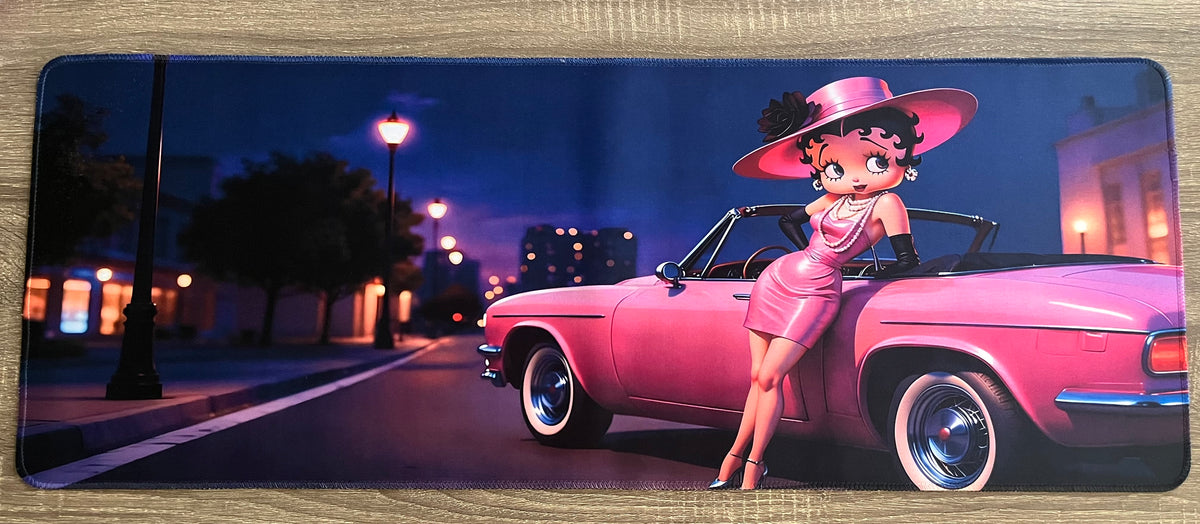 Pink Cadillac Betty Desk Mat