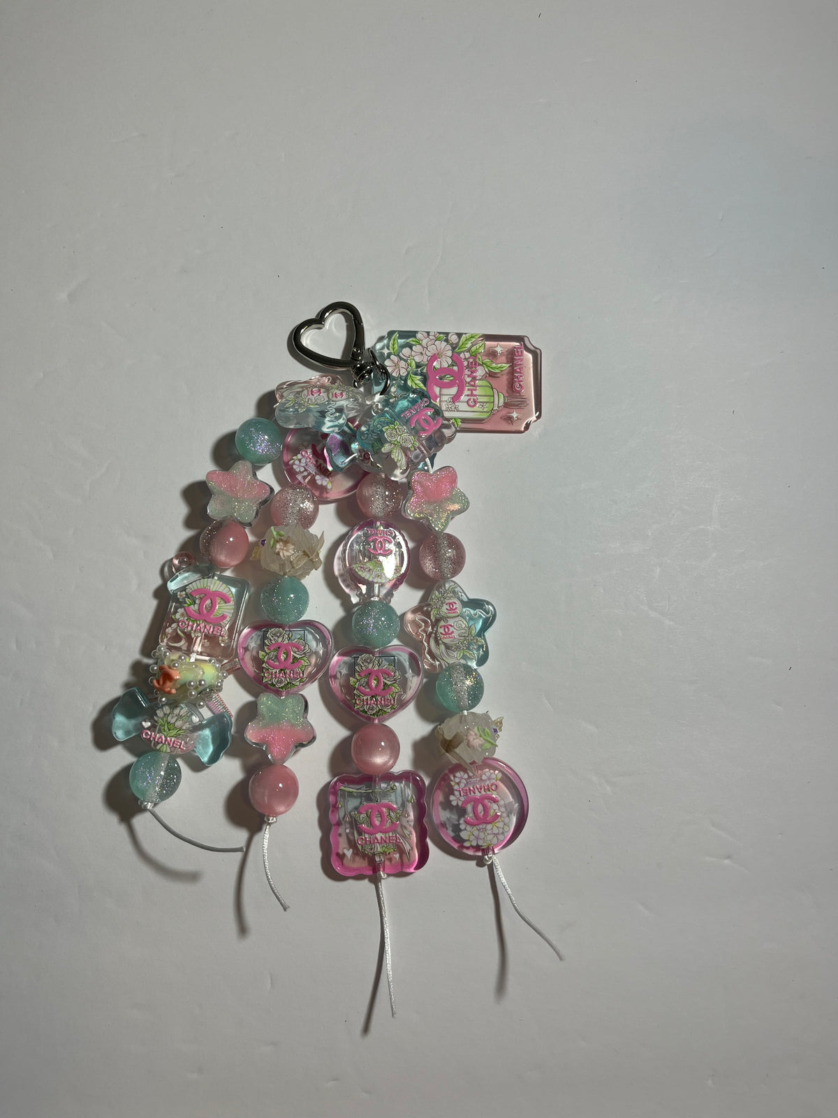CC Pink Beaded Keychain