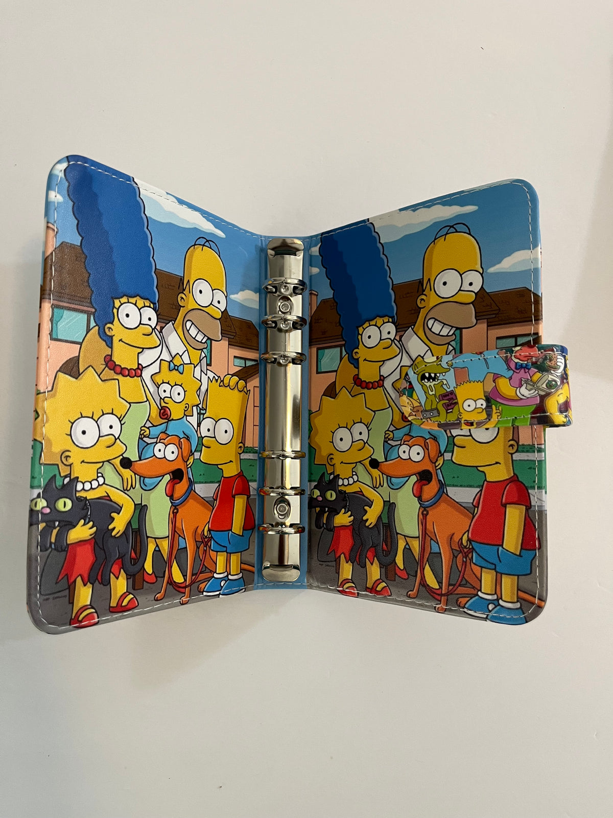 Simpsons Family A6 size binder with matching paper