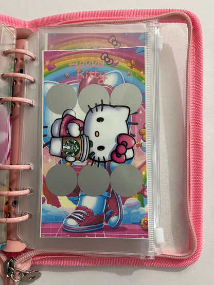 Hello Kitty A6 size mystery savings challenge binder