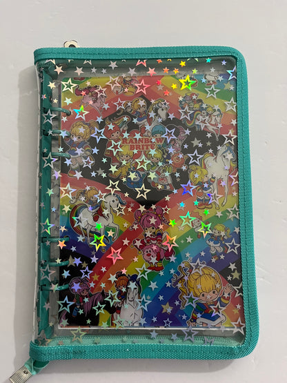 Teal Rainbow Brite Zipper Savings Challenge Binder