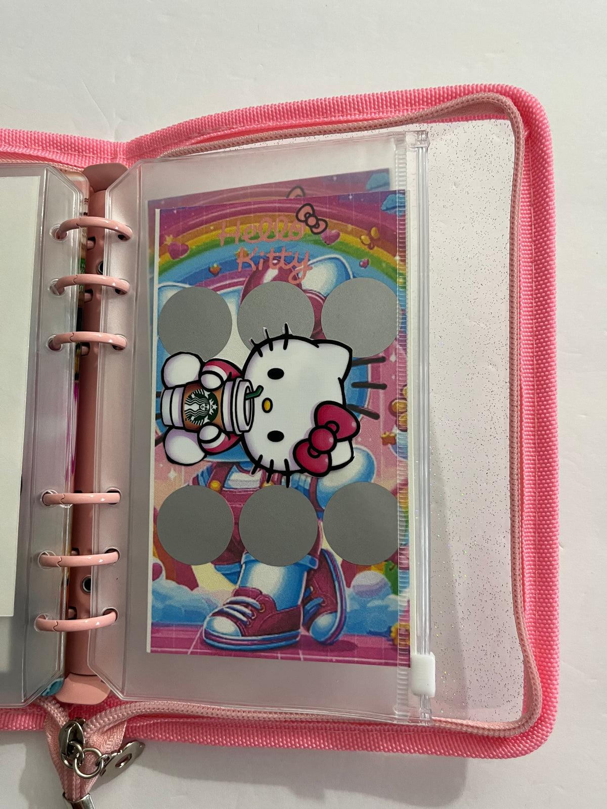 Hello Kitty A6 size mystery savings challenge binder