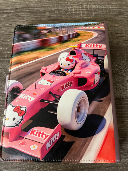 Racing Kitty A5 6 ring binder notebook with matching paper