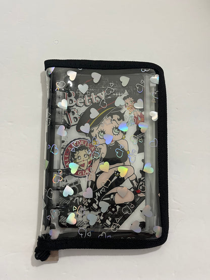 Betty Boop Black Zipper A6 savings challenge binder