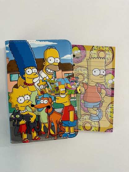 Simpsons Family A6 size binder with matching paper