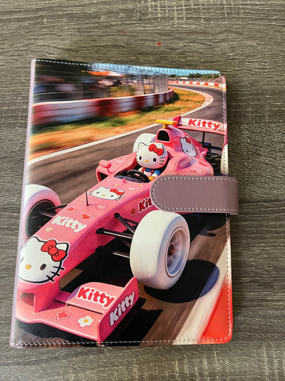 Racing Kitty A5 6 ring binder notebook with matching paper