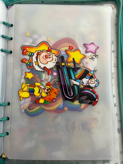 Teal Rainbow Brite Zipper Savings Challenge Binder
