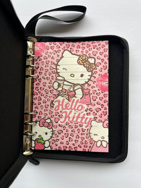 Hello Kitty Starbucks Zipper Binder with Paper